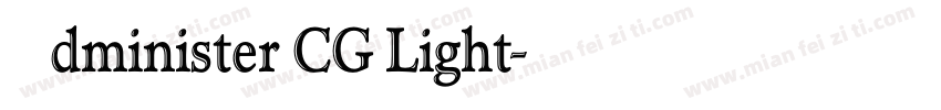 Administer CG Light字体转换